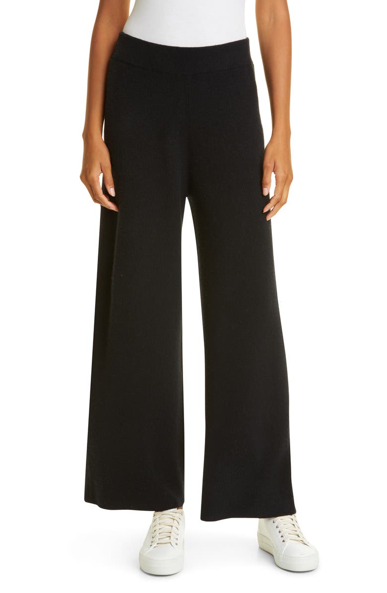 Nordstrom Signature Cashmere Wide Leg Pants, Main, color, 