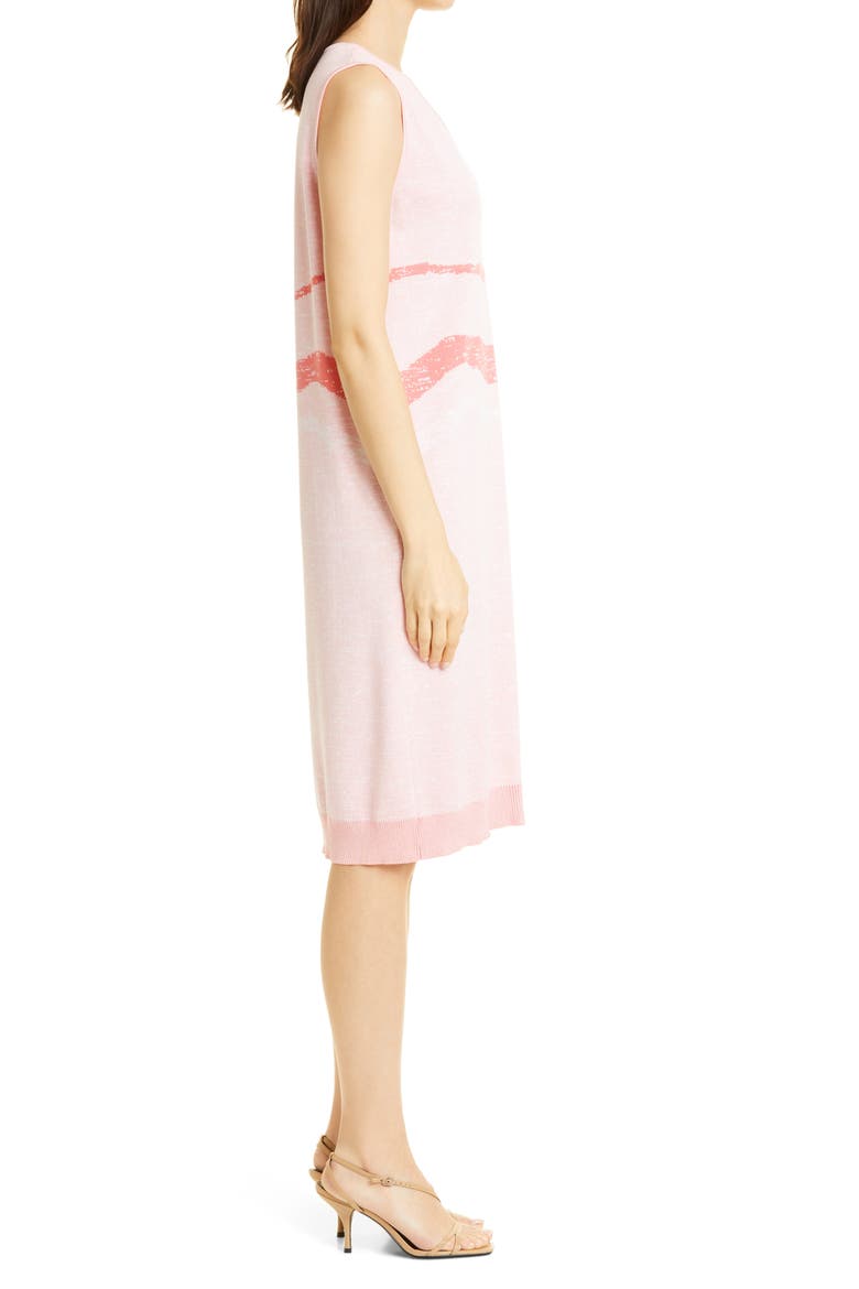 Landscape Knit Dress, Alternate, color, PINK CLAY/ SUGAR CORAL/ WHITE
