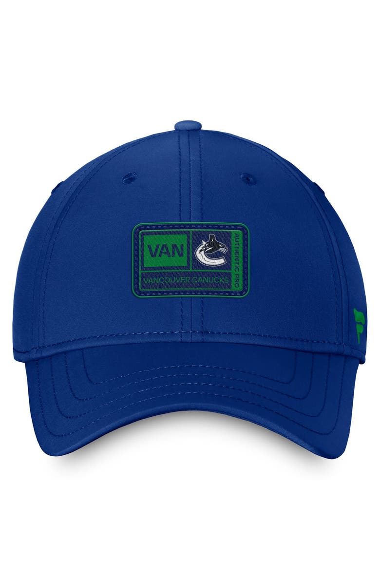 FANATICS Men's Fanatics Branded Blue Vancouver Canucks Authentic Pro Training Camp Flex Hat, Alternate, color,