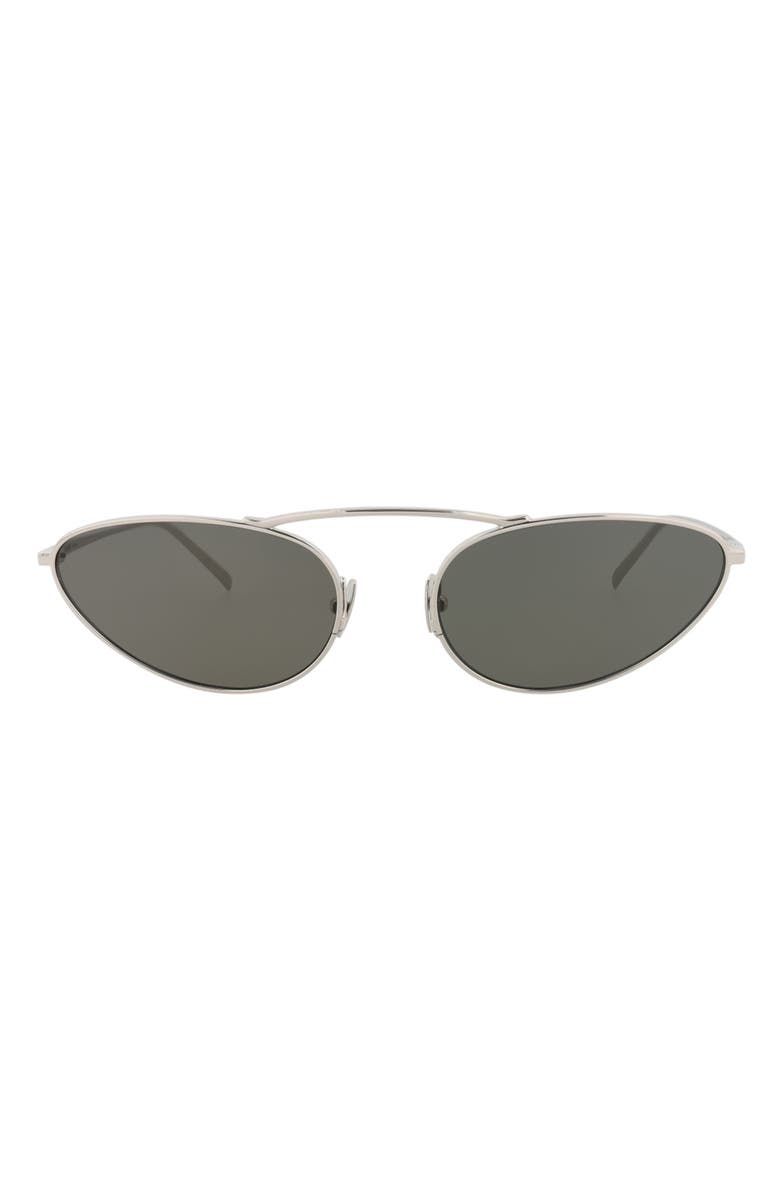 Saint Laurent 58mm Oval Sunglasses, Main, color,