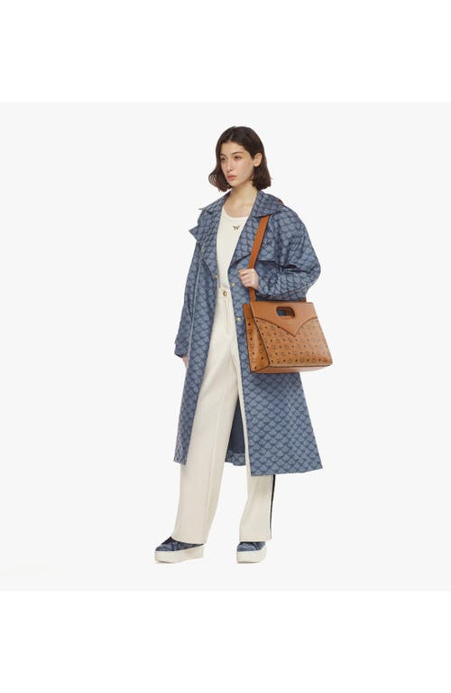 Mcm Diamond Tote In Cognac