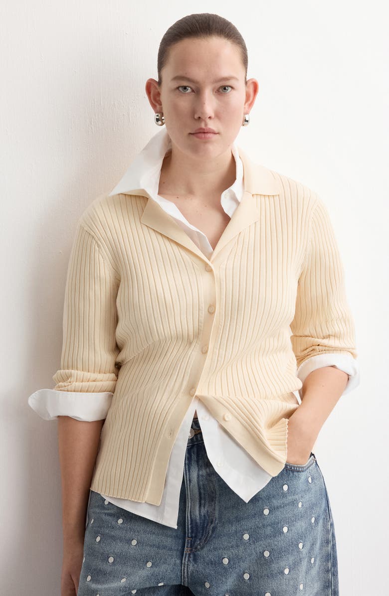 MANGO Polka Dot Straight Leg Jeans, Alternate, color, Medium Blue