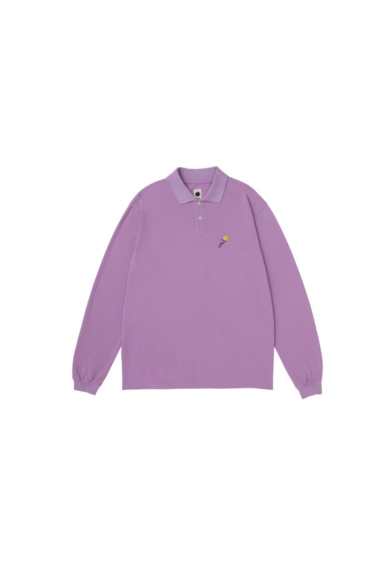 Longsleeve Pique Polo, Main, color, Lavender