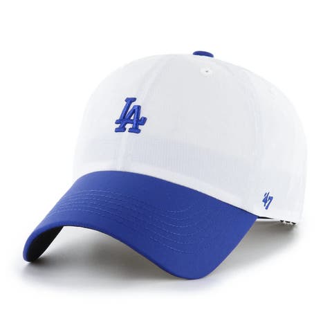 Men's '47 White/Royal Los Angeles Dodgers Vista Mini Clean Up brrr° Adjustable Hat