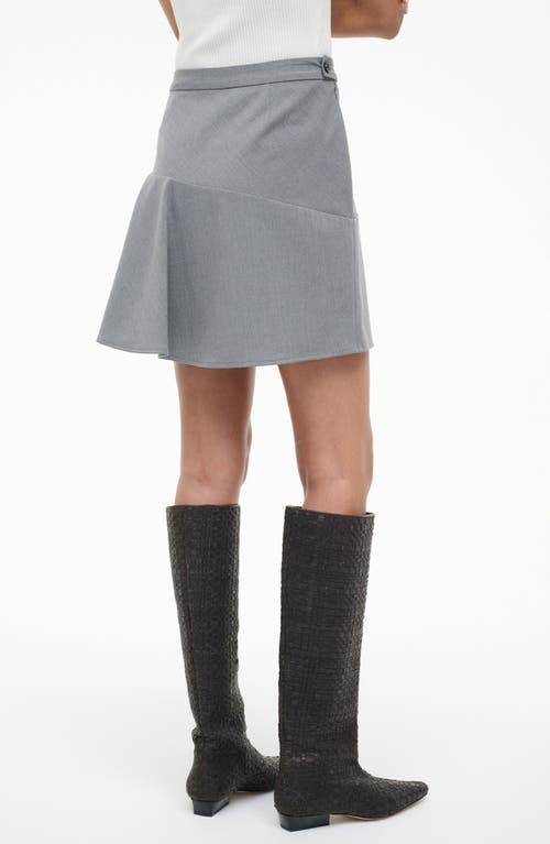 Staud Rosie Pleated Miniskirt In Gray