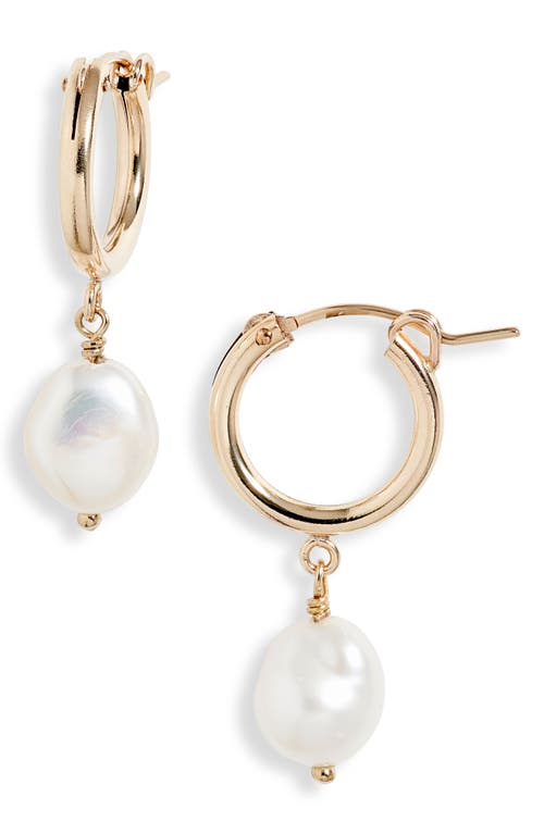Set & Stones Adelle Keshi Pearl Hoop Earrings in Gold  product