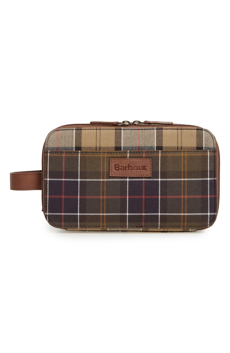 Barbour Mixed Tartan Dopp Kit, Main, color, 