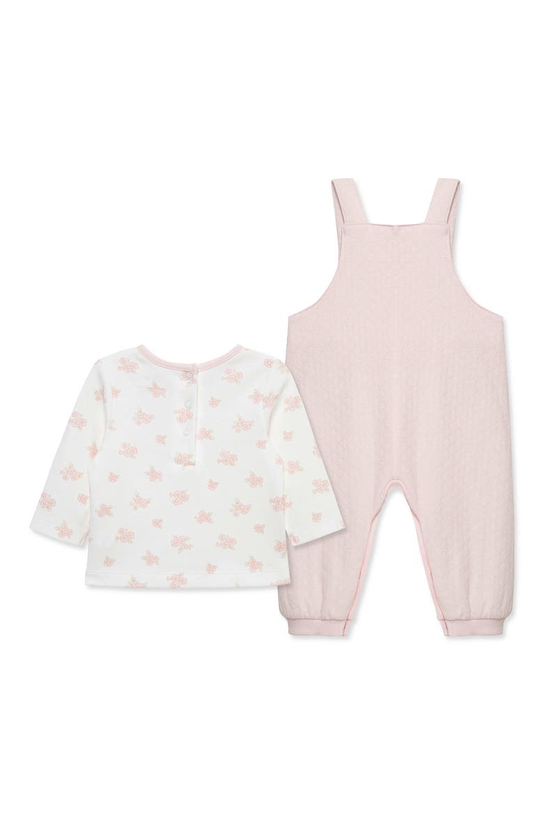 Dainty T-Shirt & Overalls Set, Alternate, color, PINK