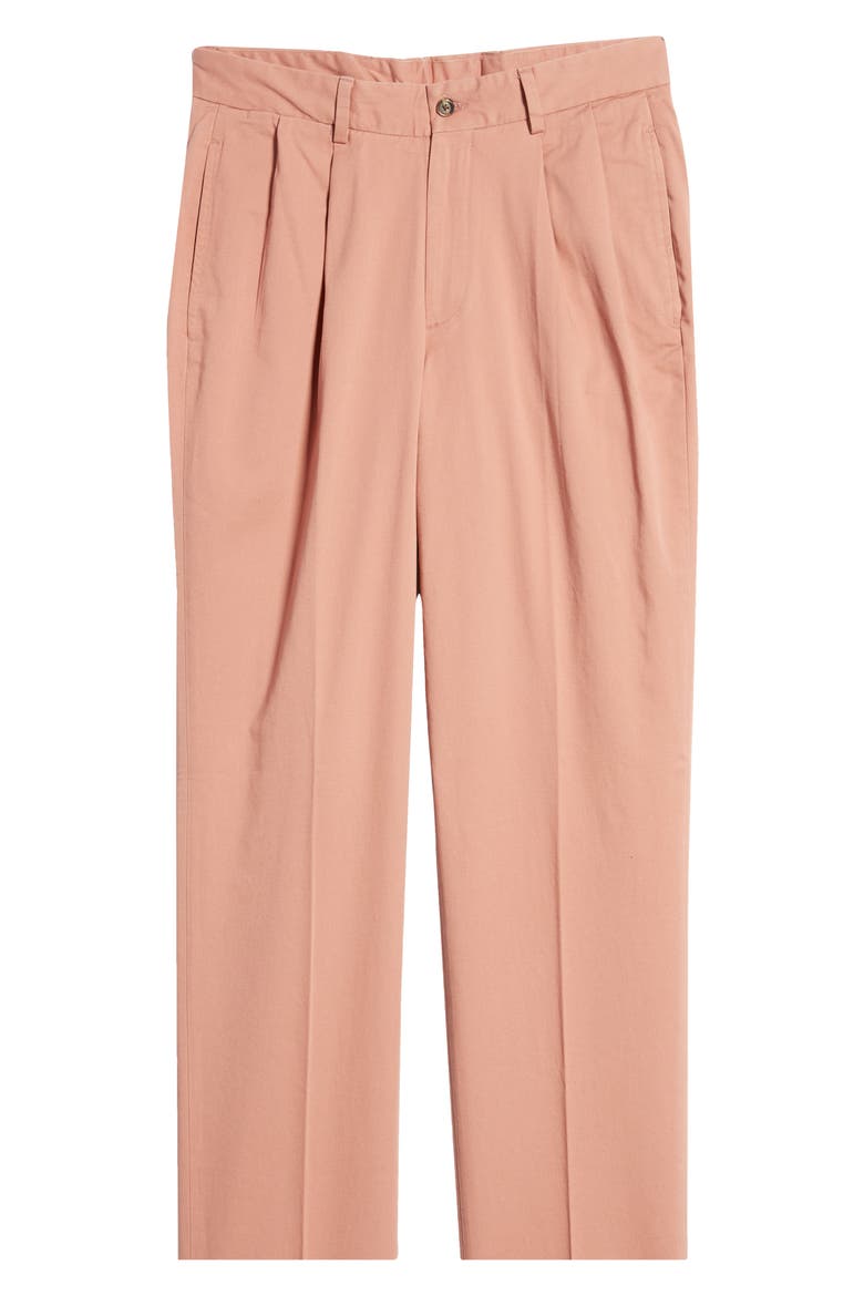 Charleston Khakis Pleated Chino Pants, Alternate, color, CHARLESTON BRICK
