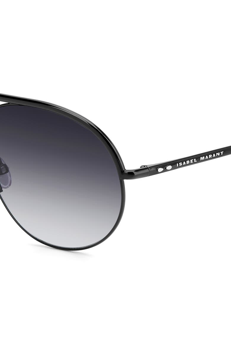 Isabel Marant 62mm Oversize Navigator Sunglasses, Alternate, color, Black/ Dark Grey