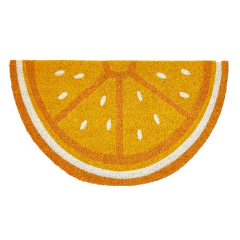 Citrus Slice Non-Slip Coir Mat Multi Coir Summer