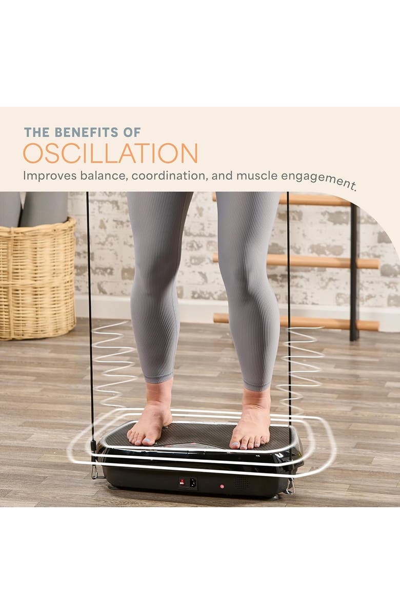 Lifepro Vibration Plate Exercise Machine Magnetic Acupoints Platform for Muscle Toning and Recovery, Alternate, color, Black