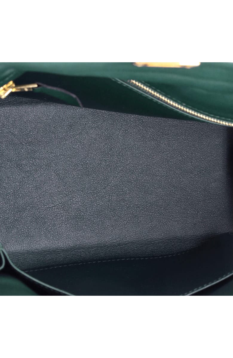 Pre-Owned Hermes Kelly Handbag Green Swift with Gold Hardware 25, Alternate, color,