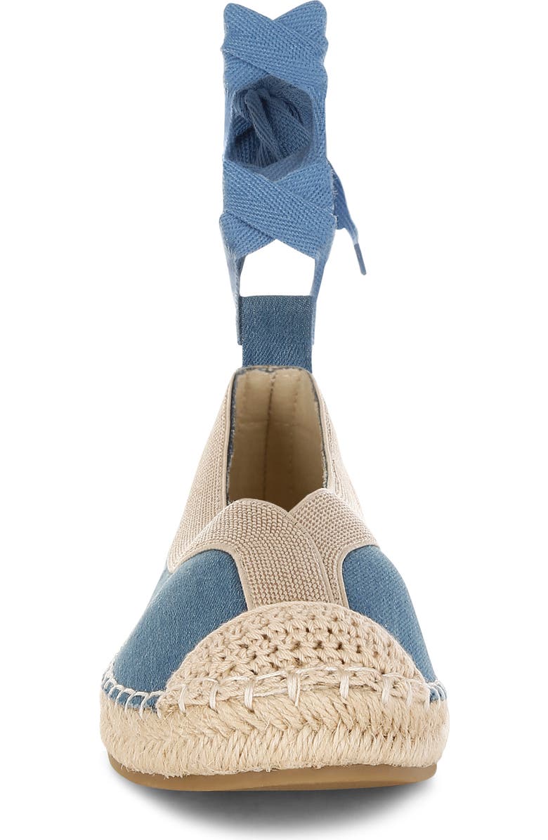LONDON RAG Nalya Ankle Wrap Espadrille Flat, Alternate, color, Denim