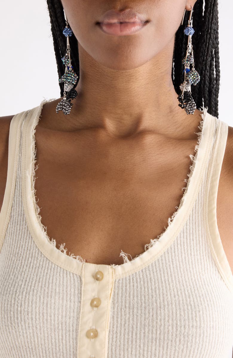 Isabel Marant Charm Drop Earrings, Alternate, color, Blue/ Silver