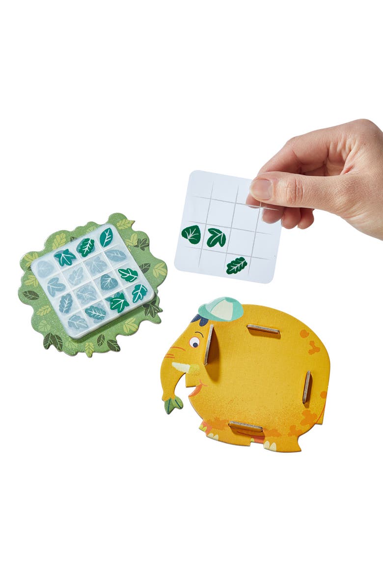 HABA Eager Elephants - Beginner Tile Placement Game for Ages 4+, Alternate, color, Yellow Multi