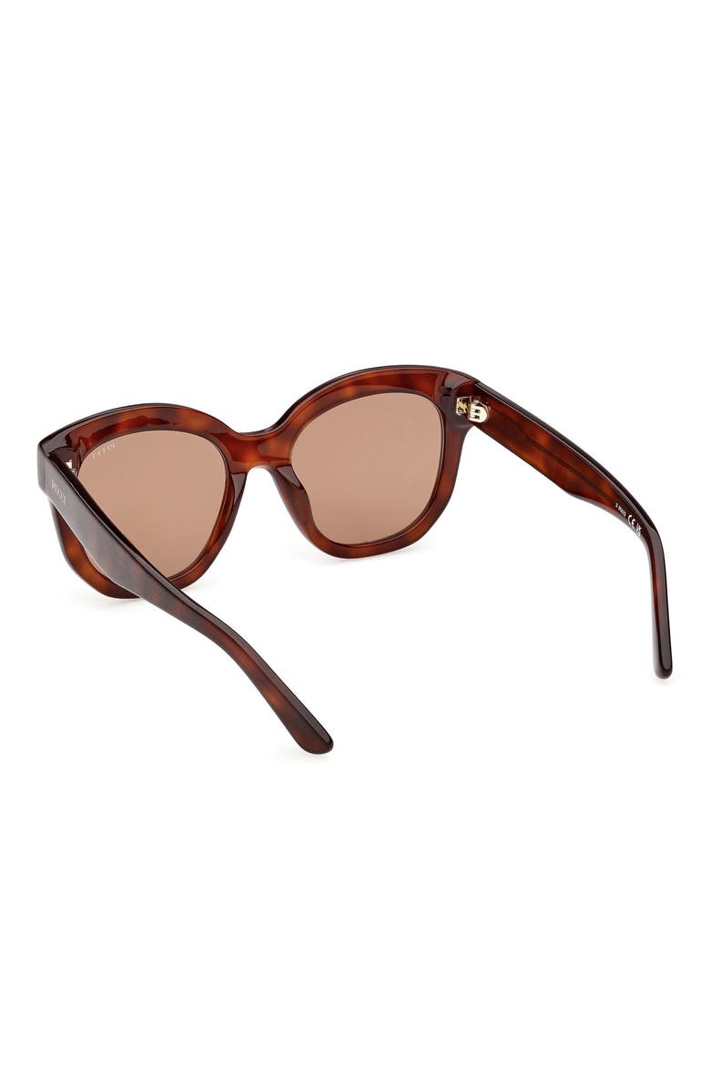 53mm Geometric Sunglasses, Alternate, color, SHINY BLONDE HAVANA / BROWN