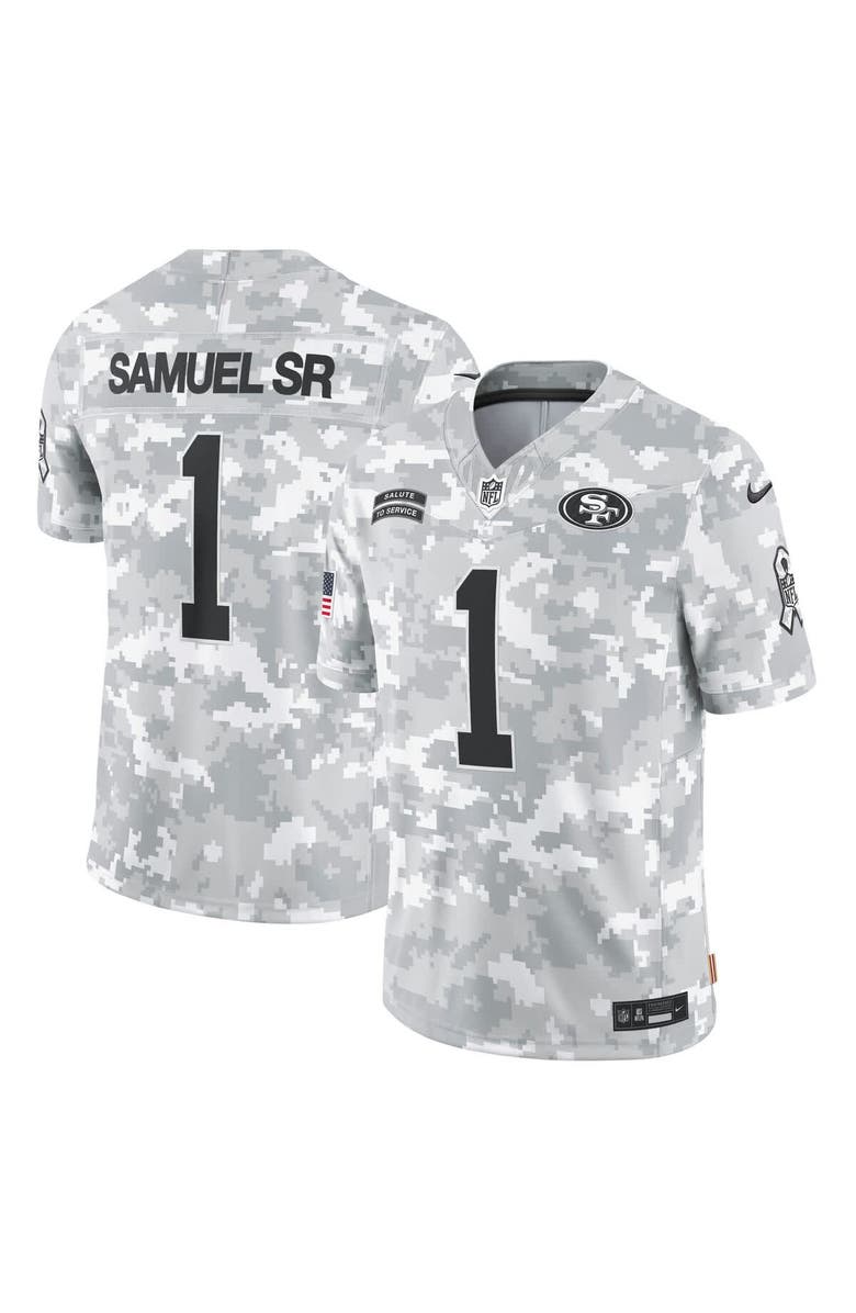 Nike Men's Nike Deebo Samuel Sr Arctic Camo San Francisco 49ers 2024 Salute to Service Limited Jersey, Main, color, 