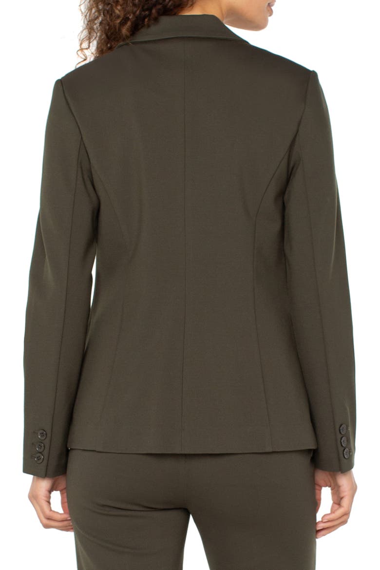 Fitted Knit Blazer, Alternate, color, FOREST NIGHT