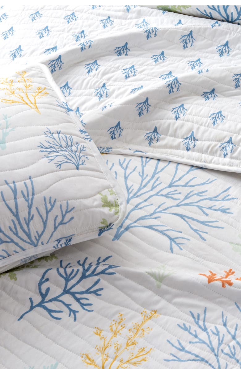 Woven & Weft Colorful Coral Quilt Set, Alternate, color, Pastel Coral