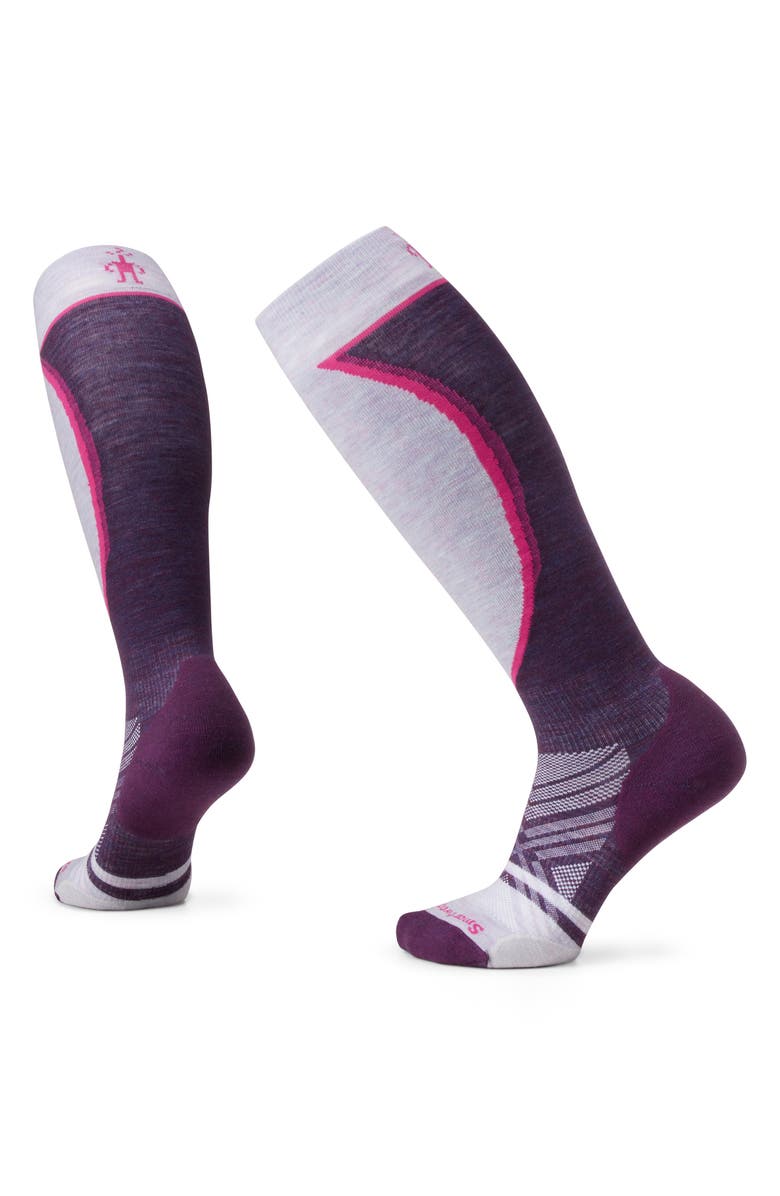 Smartwool Targeted Cushioning Over the Calf Ski Socks, Main, color, Purple Iris