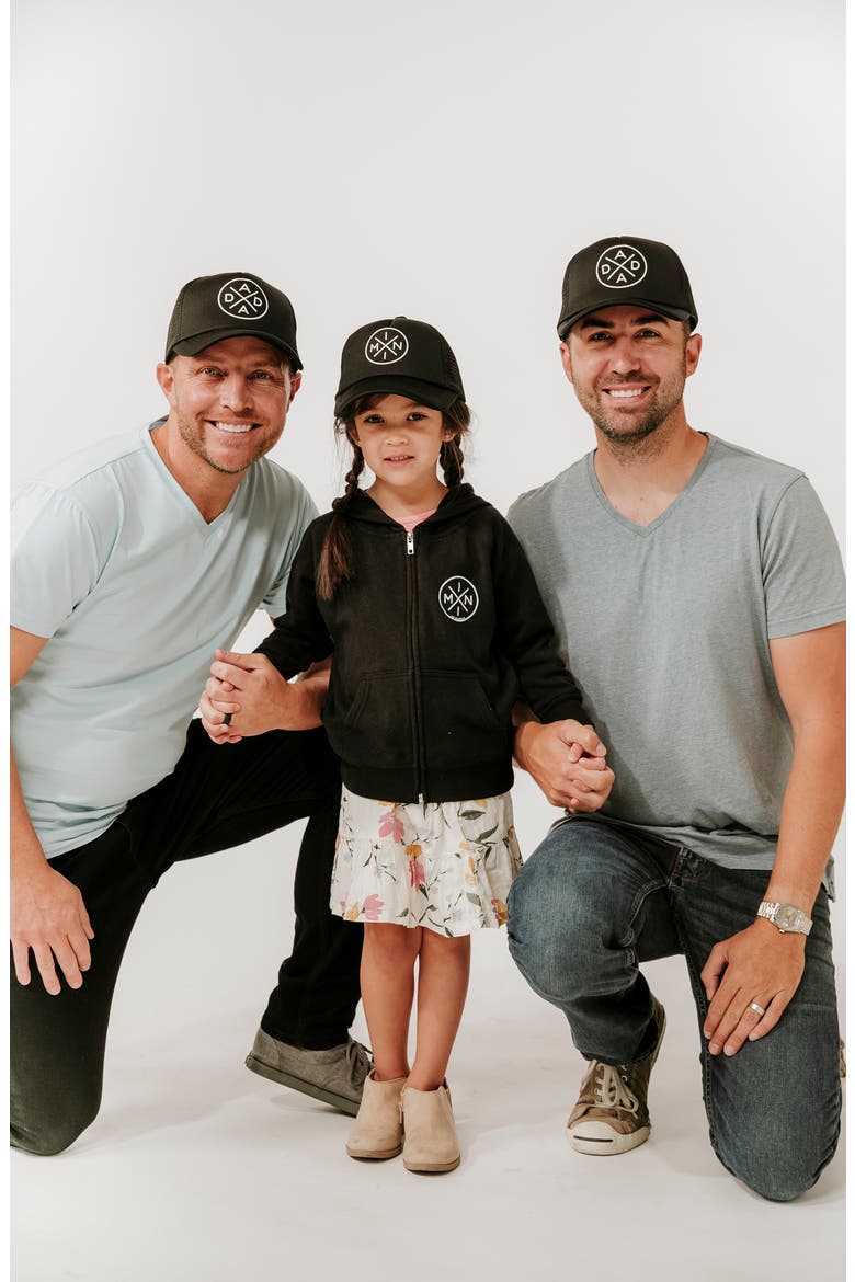 Dada & Mini Set of 2 Trucker Hats, Alternate, color, SOLID BLACK