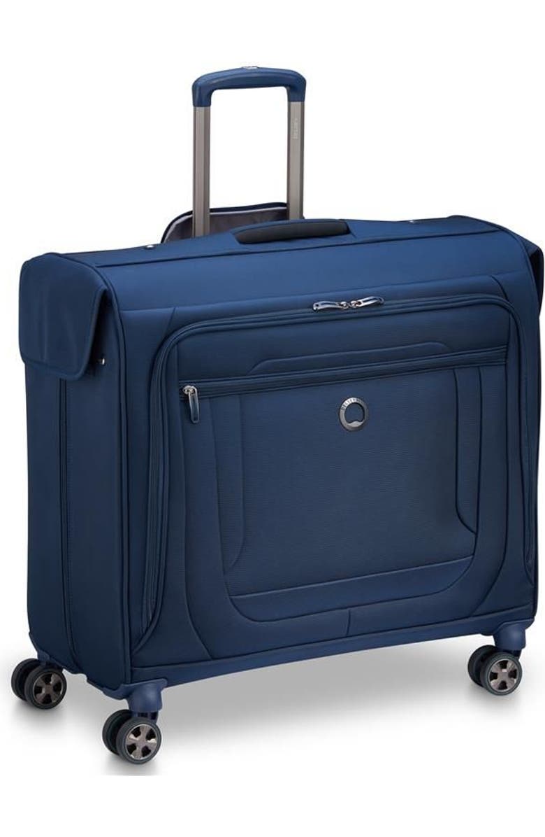 Delsey Paris Helium DLX Carry On Garment Bag with Spinner Wheels, Main, color, Blue