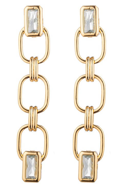 Aveline Cubic Zirconia Chain Drop Earrings