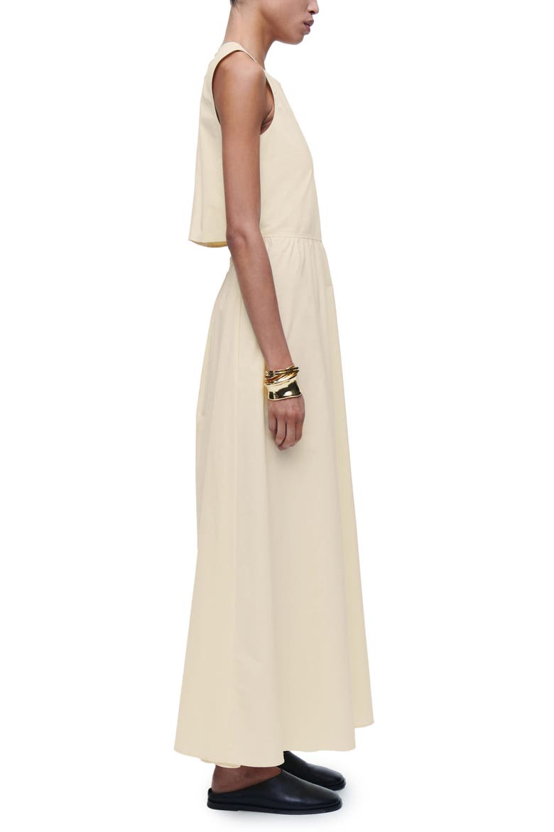 Sleeveless Open Back Cotton Maxi Dress, Alternate, color, BEIGE DUSTY LIGHT