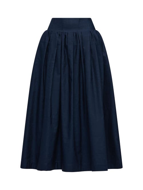 Callas Milano Penelope Full Pleated Skirt In Blue