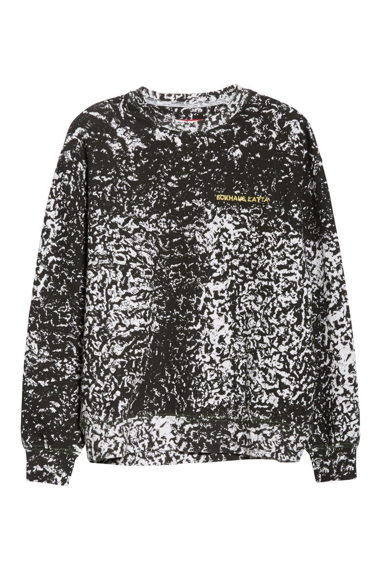 Print Crewneck Sweatshirt, Alternate, color, ASTRAKHAN