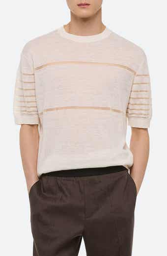 Helmut Lang Sheer Stripe Linen T-Shirt