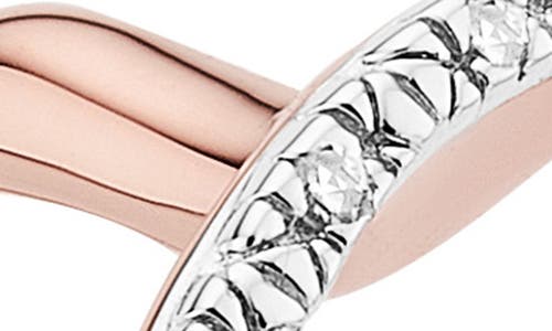 Monica Vinader Riva Circle Diamond Ring In Rose Gold/diamond