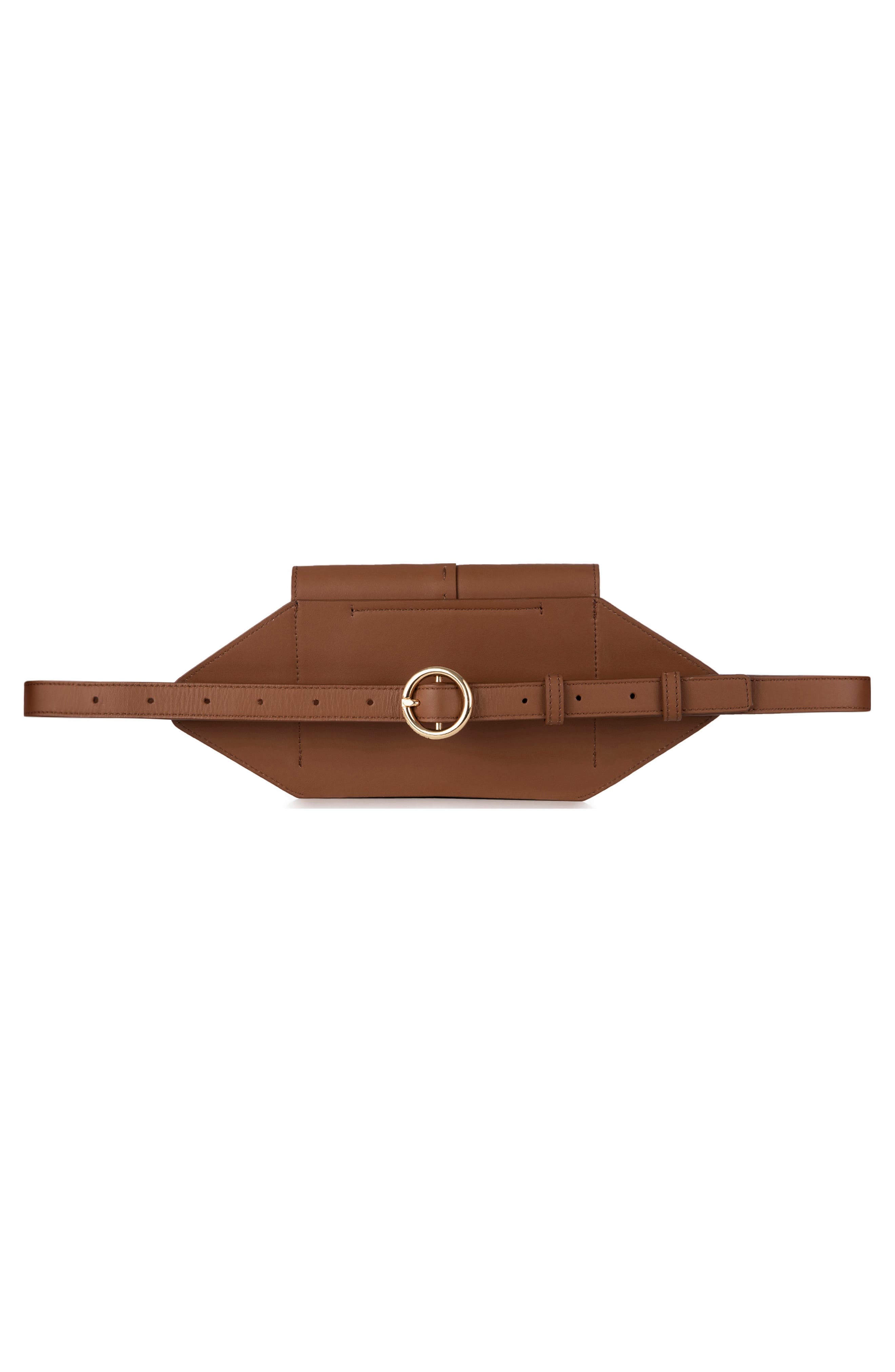 Les Second Leather Belt Bag, Alternate, color, TOBACCO