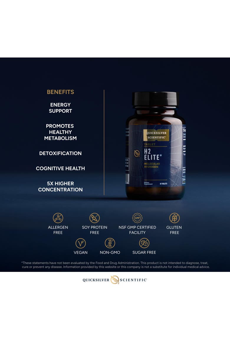 H2 Elite Molecular Hydrogen Magnesium Malate Water Tablets, Alternate, color, None