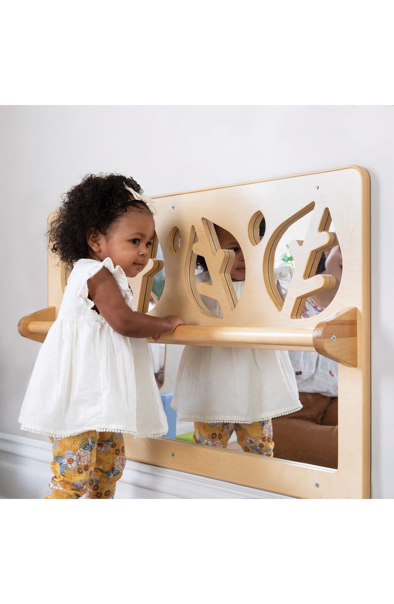 Kaplan Early Learning Company Exploration Wall Mirror, Alternate, color, Beige