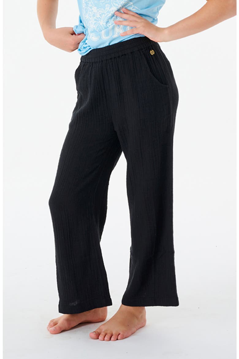 Kids' Premium Surf Cotton Gauze Beach Pants, Main, color, BLACK