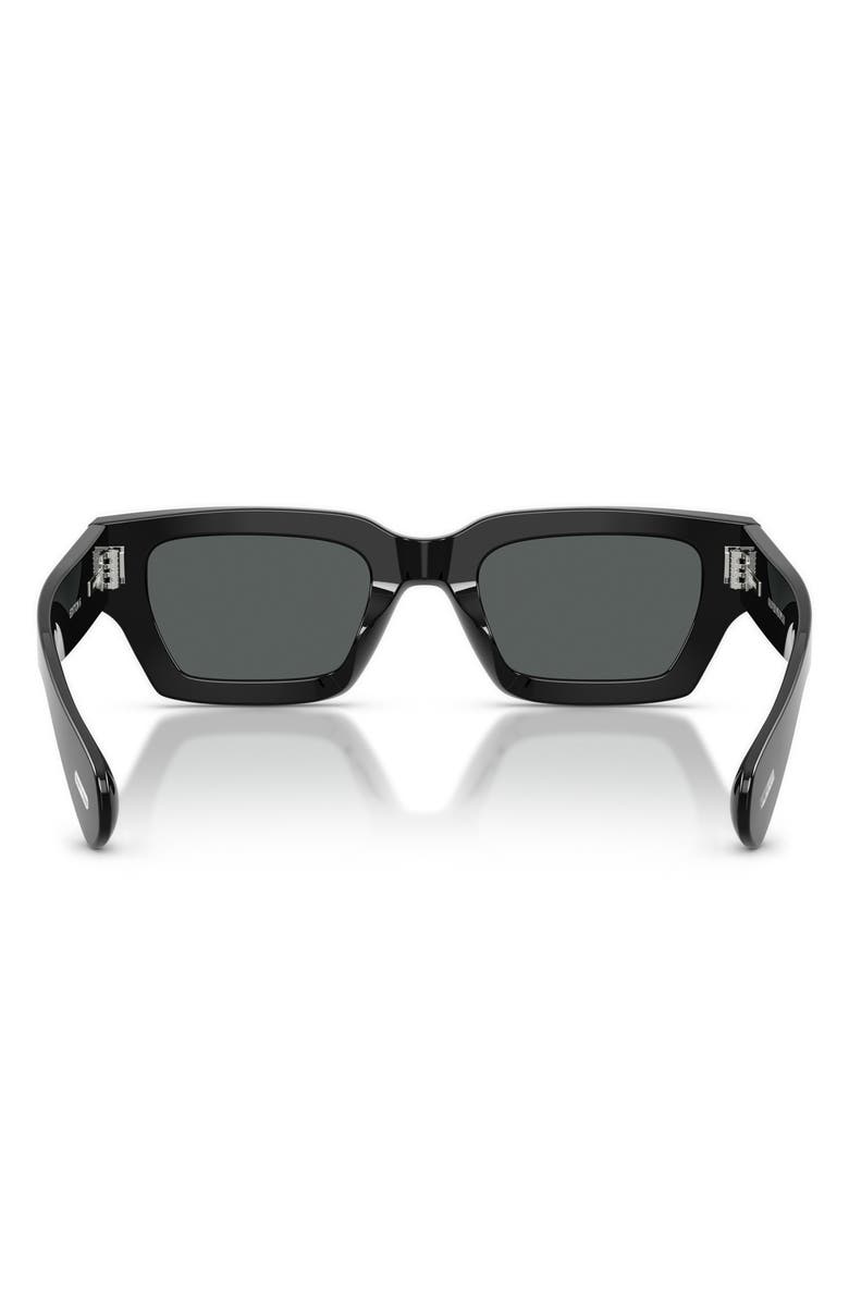 Oliver Peoples 50mm Jil Sander Edition 6 Rectangular Sunglasses, Alternate, color, Black / Carbon Grey