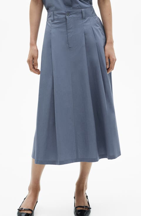 Pleated Midi Skirt