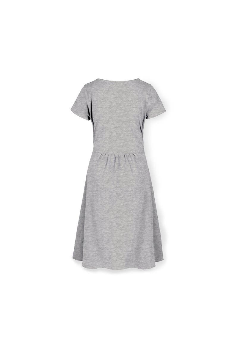 Women's Organic Cotton Tie-Waist Knit Dress, Alternate, color, Gray Heather Solid