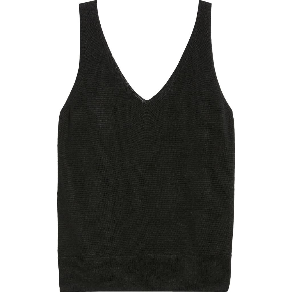 Tommy Bahama Addison Linen Blend Sweater Tank In Black