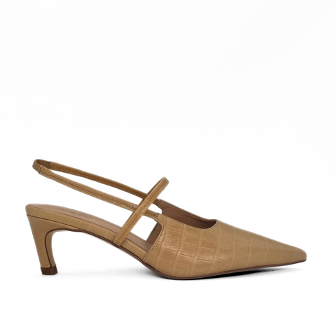 Connie Slingback Leather Heels