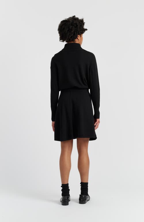 Chinti & Parker Wool-cashmere Mini Skirt In Black