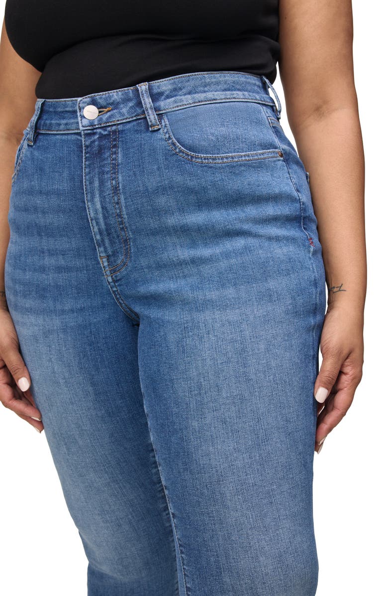 WARP+WEFT PSP Raw Hem High Waist Crop Bootcut Jeans, Alternate, color, Way To Go