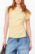 Scotch & Soda Cap Sleeve Side Slit Ruched Top