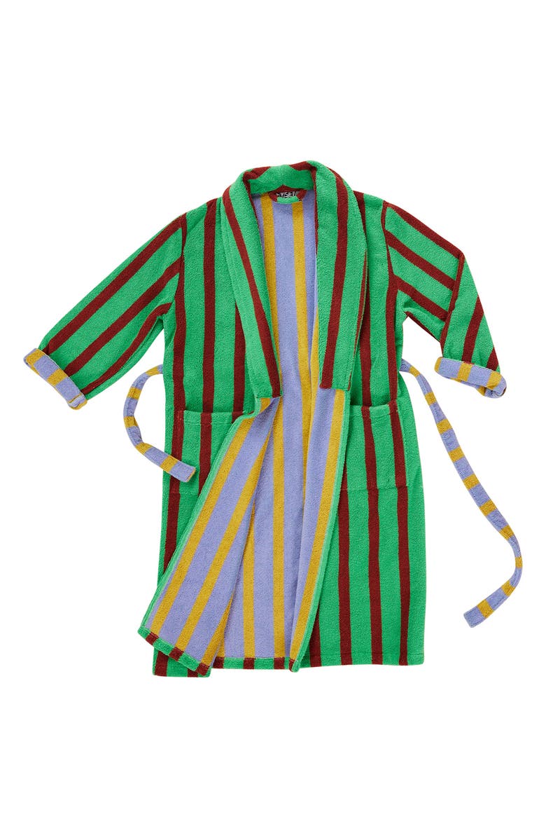 Dusen Dusen Nicolas Stripe Terry Bathrobe, Alternate, color, 