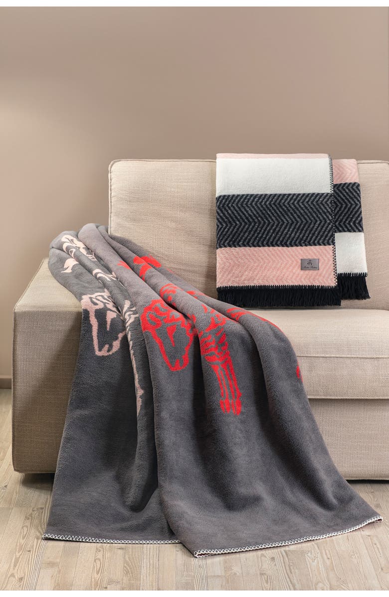 Brooks Brothers Double Faced Blanket, Alternate, color, Red