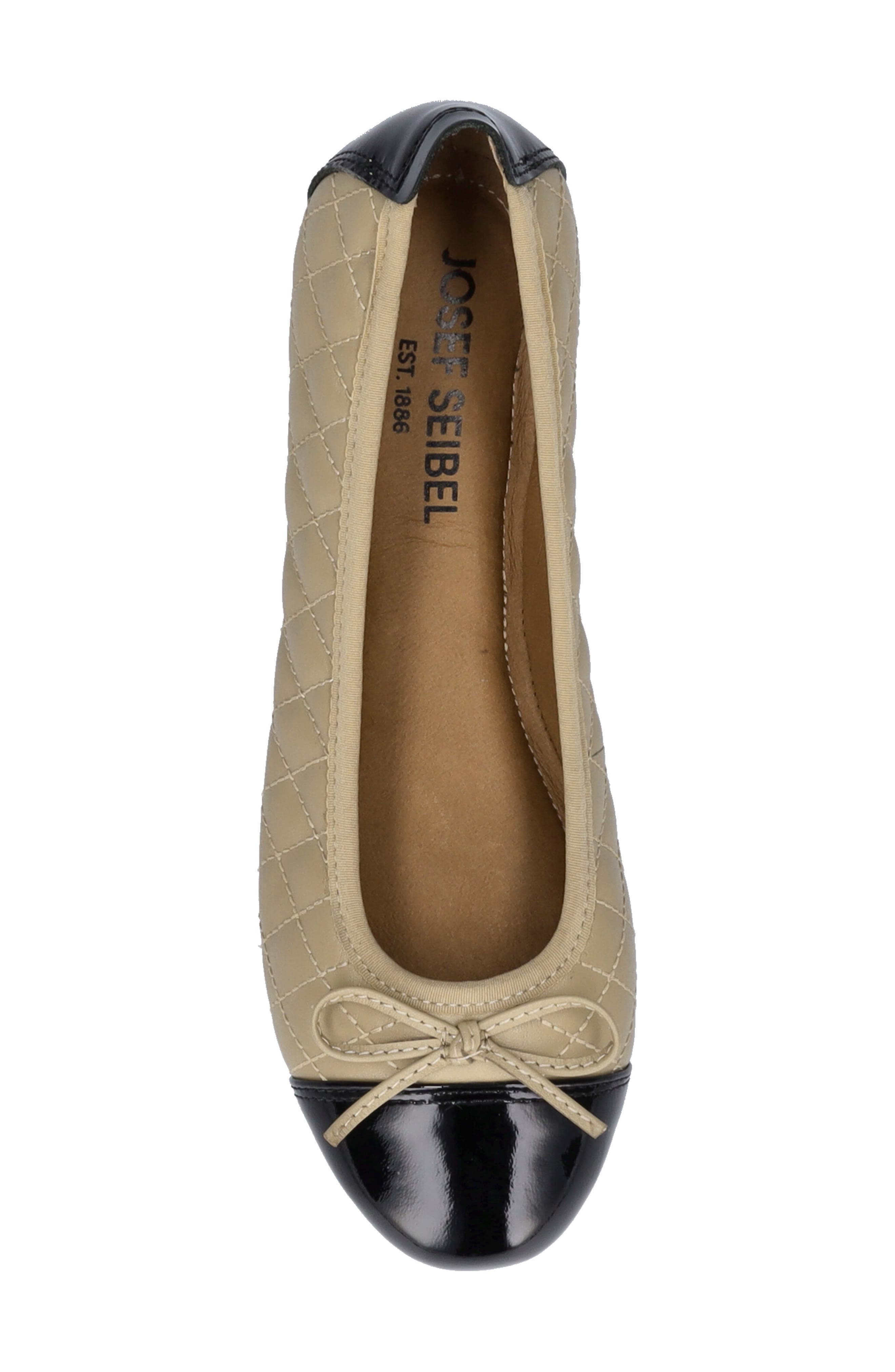 Josef Seibel Pippa Ballet Flat, Alternate, color, Beige/ Black