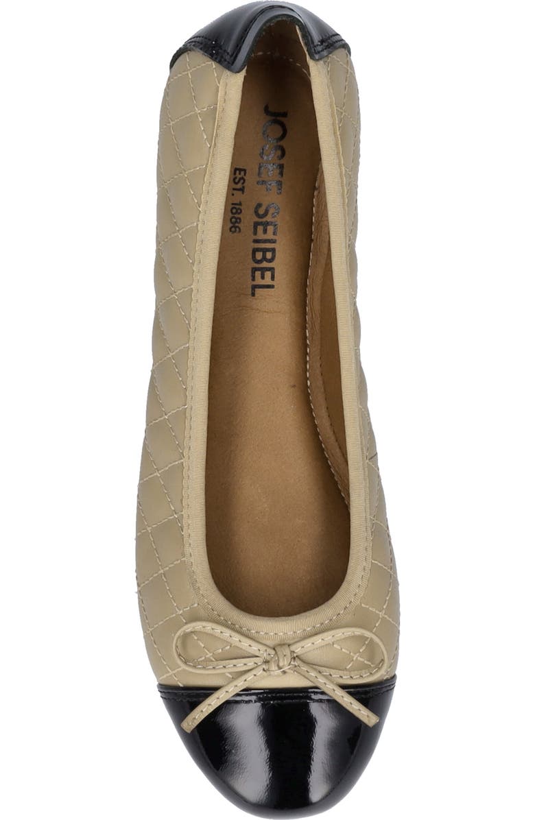 Josef Seibel Pippa Ballet Flat, Alternate, color, Beige/ Black