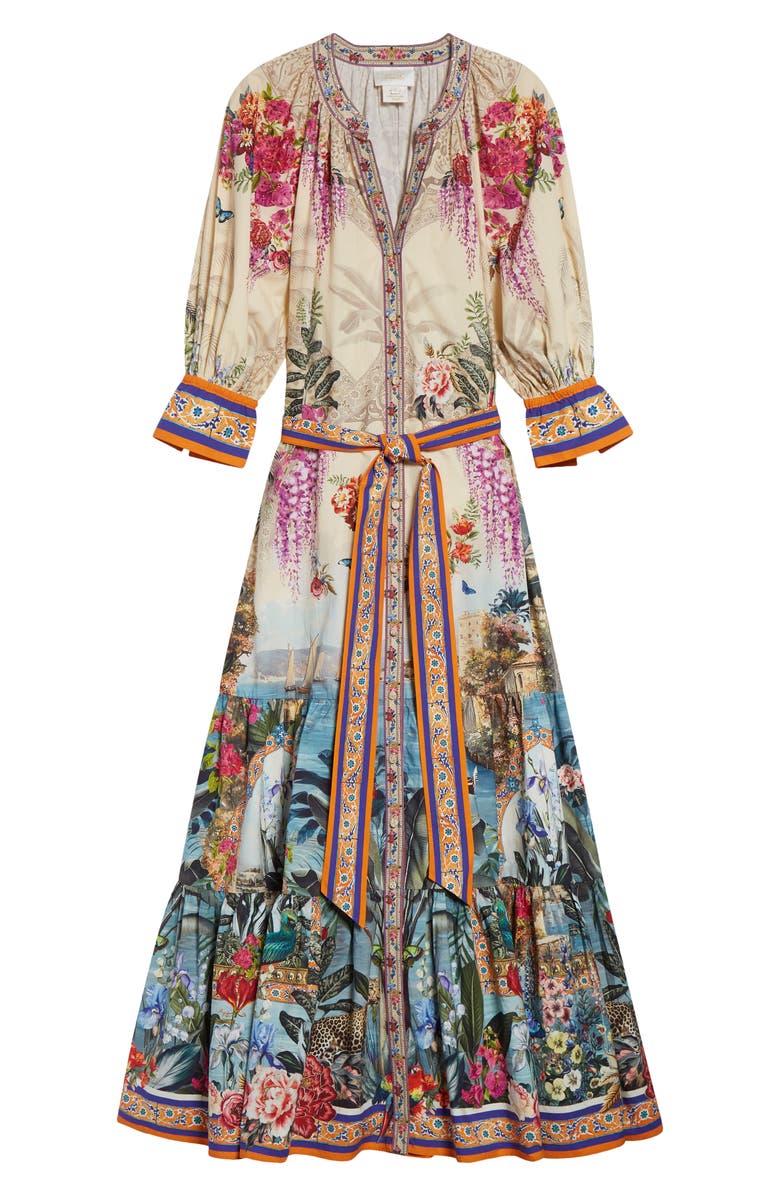 Camilla Bodrum Botanicals Print Tiered Maxi Dress, Main, color, Bodrum Botanicals